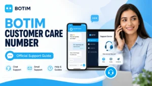BOTIM official support guide with customer care contact information.