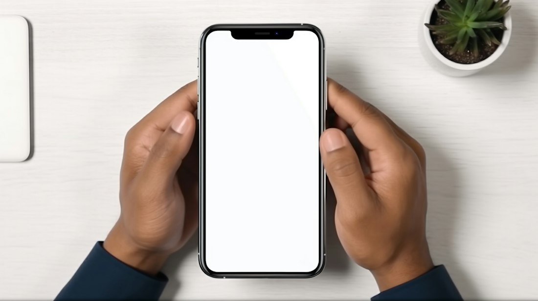 Illustrative smartphone representing online Emirates ID application tracking